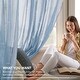 preview thumbnail 7 of 7, Deconovo Floral Pattern Light-filtering Sheer Curtains 2 Panels - W52 x L84