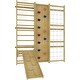 preview thumbnail 8 of 10, Walnut 9-in-1 Swedish Ladder Wall Gym | Indoor Wooden Climber & Activity Set for Kids - Natural