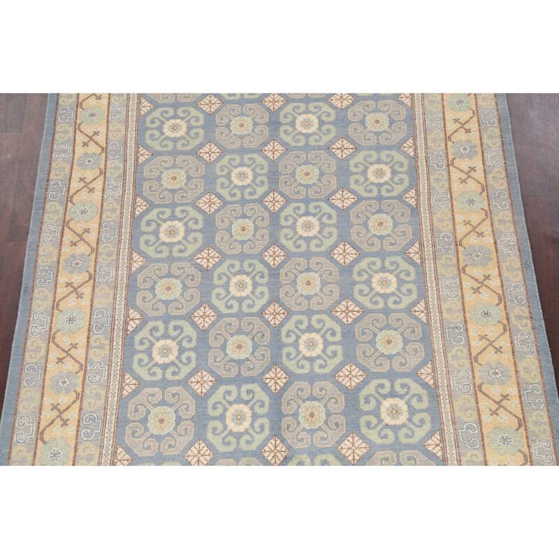 Vegetable Dye Geometric Khotan Home Decor Area Rug Wool Hand-knotted - 5'8" x 8'7"