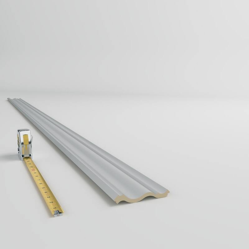 3 1/8"H x 3 1/8"P x 4 1/2"F x 96"L Giovanni Crown Moulding - 1-Pack