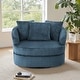 preview thumbnail 6 of 54, Oversized 43" W Plush Corduroy Recessed Arm Swivel Barrel Chair