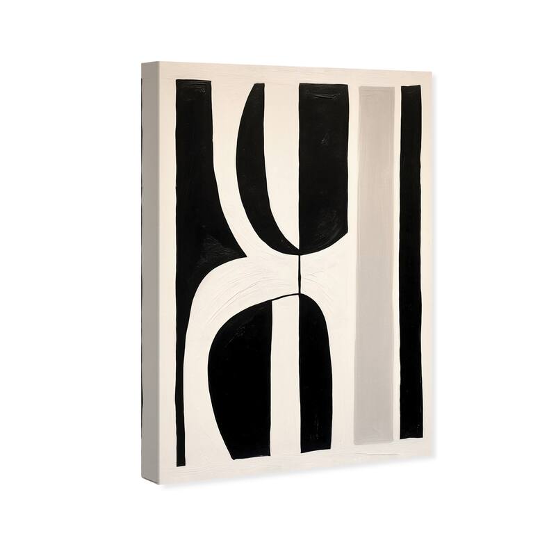 Wynwood Studio Canvas Fashion and Glam Sunglasses in Abstraction Black and Gray Modern & Contemporary Wall Art Canvas Print