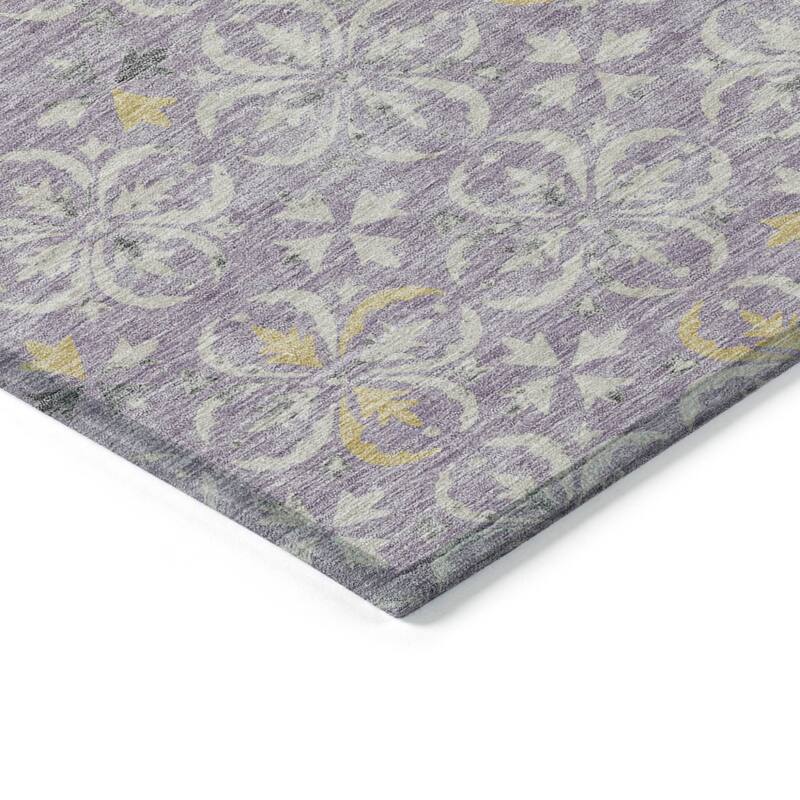 HomeRoots Floral Transitional Rectangle Outdoor Rug