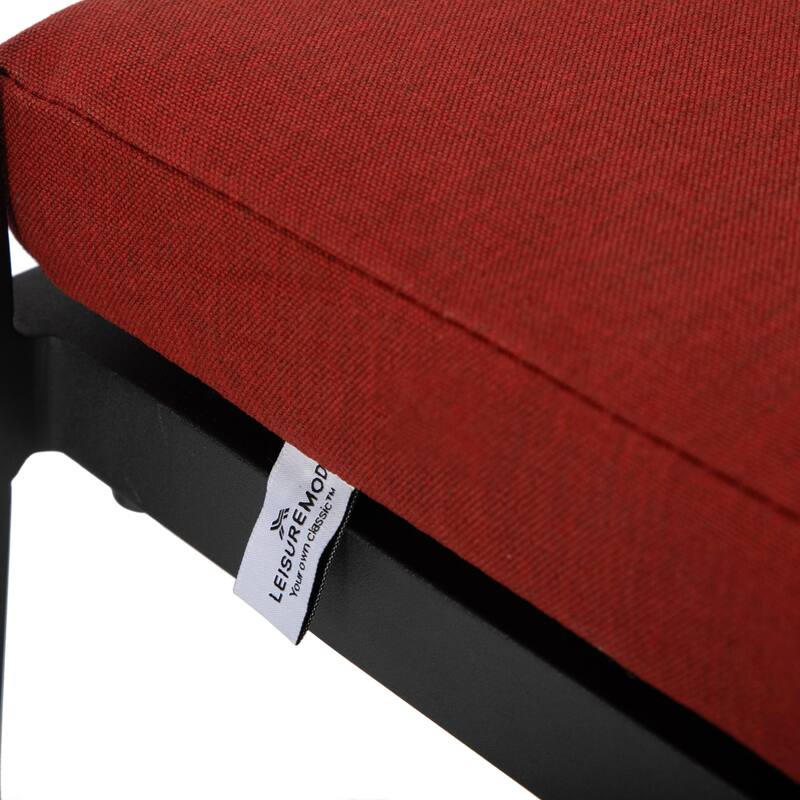 Chelsea Patio Bar Stool in Powder-Coated Aluminum Frame with Removable Cushion