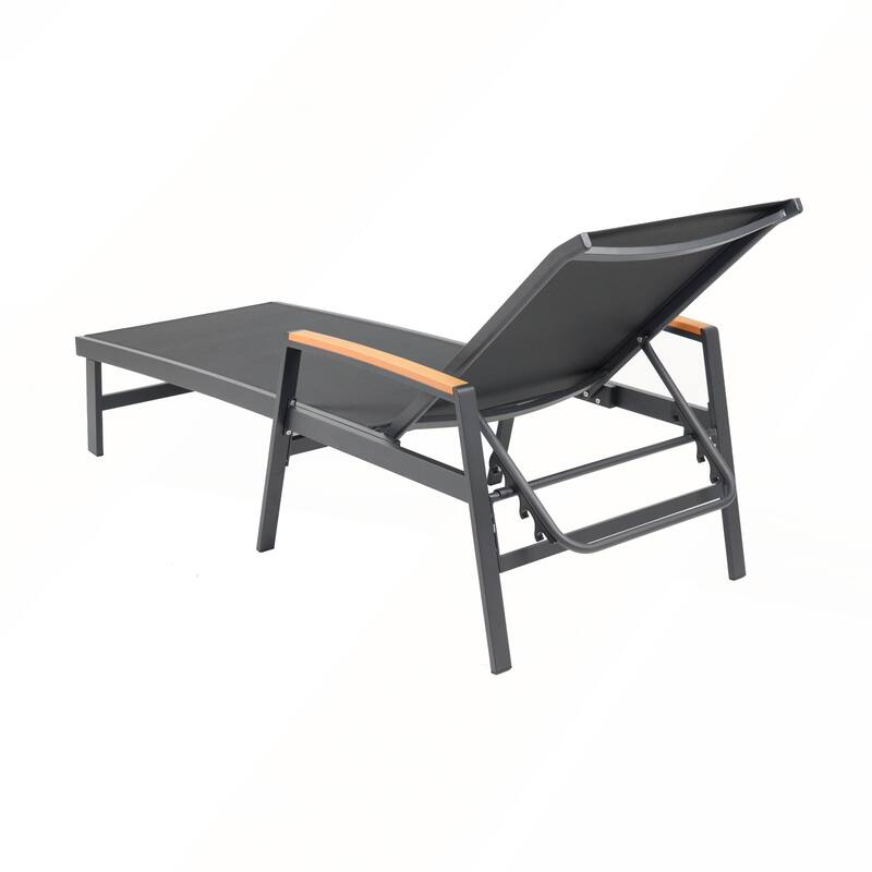 Aluminum Frame Mesh Seating Adjustable Chaise Lounge