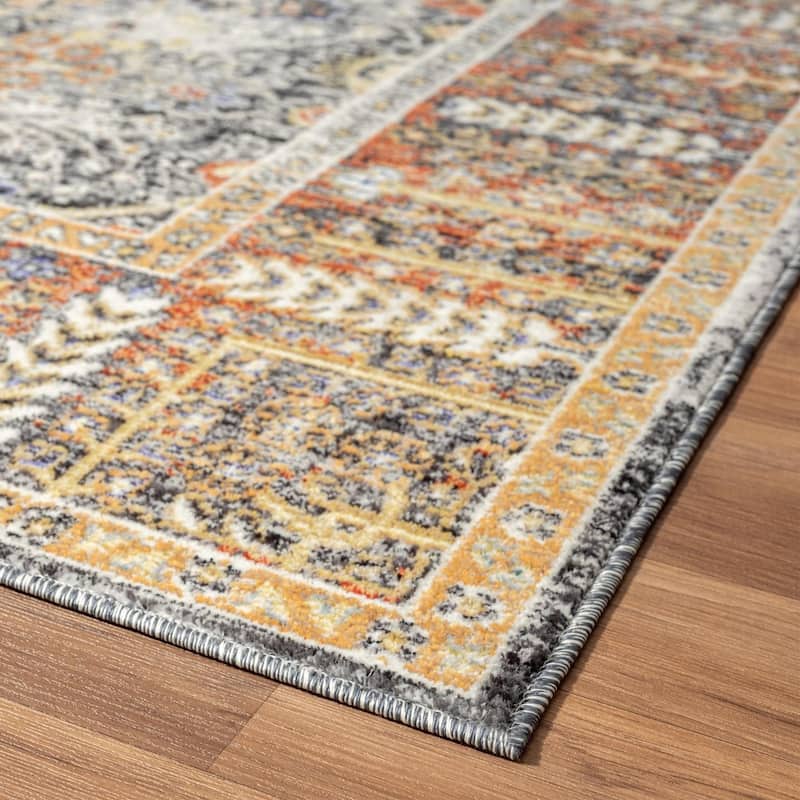 Luxe Weavers Bohemian Distressed Oriental Floral Area Rug