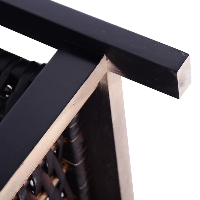 3 Tiers 1 Drawer Night Stand-Black