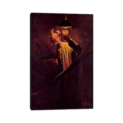 iCanvas "What a Protection Electric Light Is" by Norman Rockwell Canvas Print