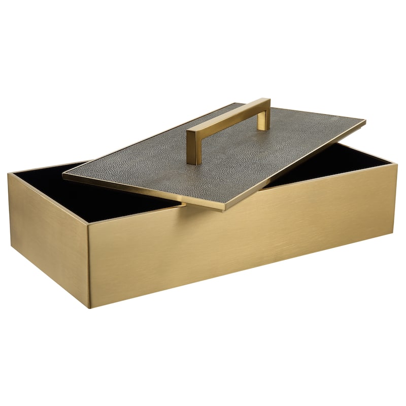 Uttermost Wessex Gray Box - 14"W x 4.75"H x 7"D