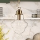 preview thumbnail 1 of 7, Annie Brass and Clear Glass Pendant - Brass/Clear Brass/Clear