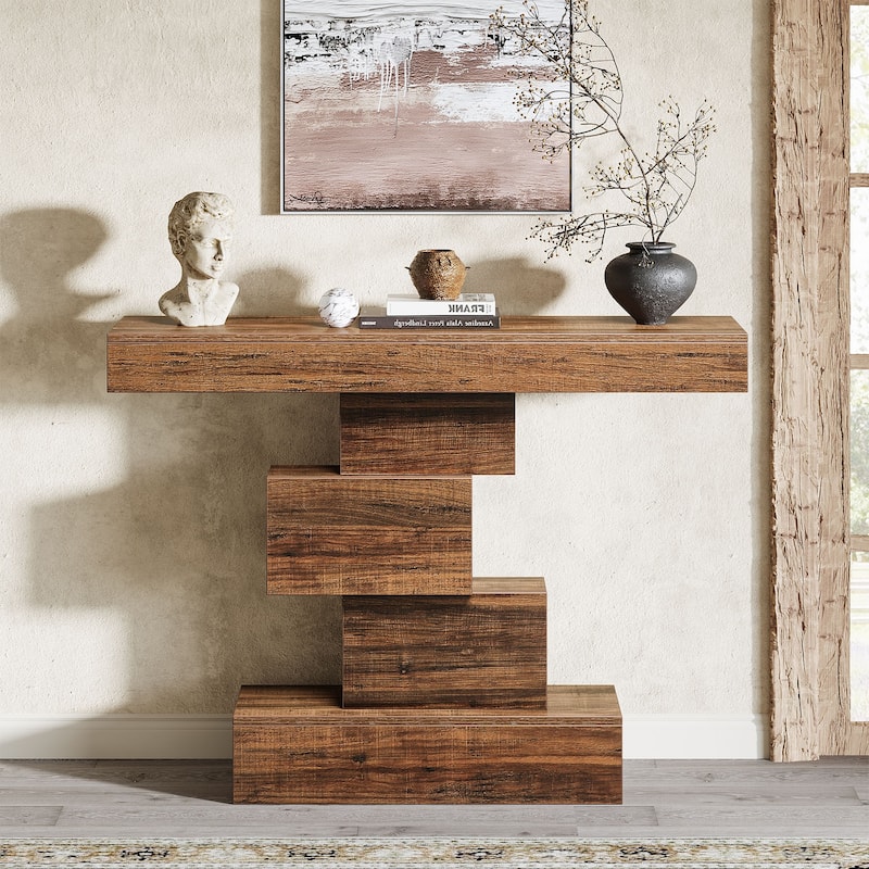 42.5 Inch Modern Narrow Console Sofa Table for Living Room - 11.8"D x 42.5"W x 31.5"H