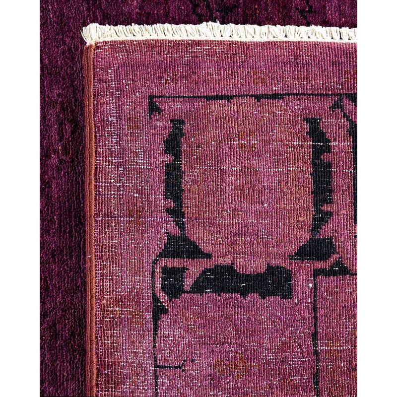 Vibrance, One-of-a-Kind Hand-Knotted Area Rug - Purple, 5' 0" x 8' 7" - 5' 0" x 8' 7"