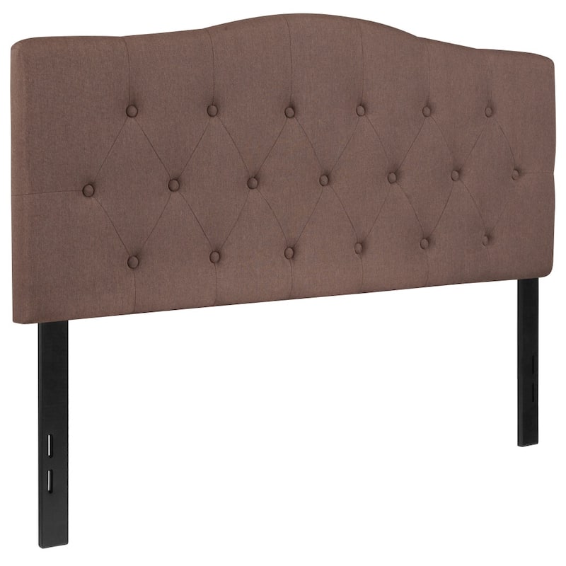 Arched Button Tufted Upholstered Headboard