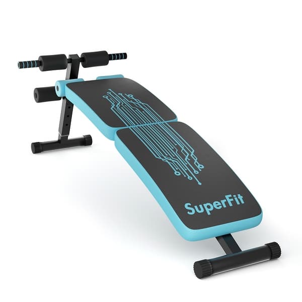 Shop Superfit Folding Weight Bench Adjustable Sit Up Board Curved