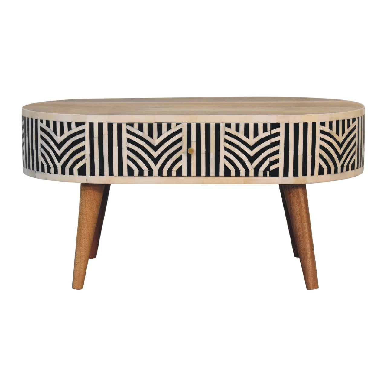 Artisan Furniture Solid Wood Edessa Bone Inlay Coffee Table