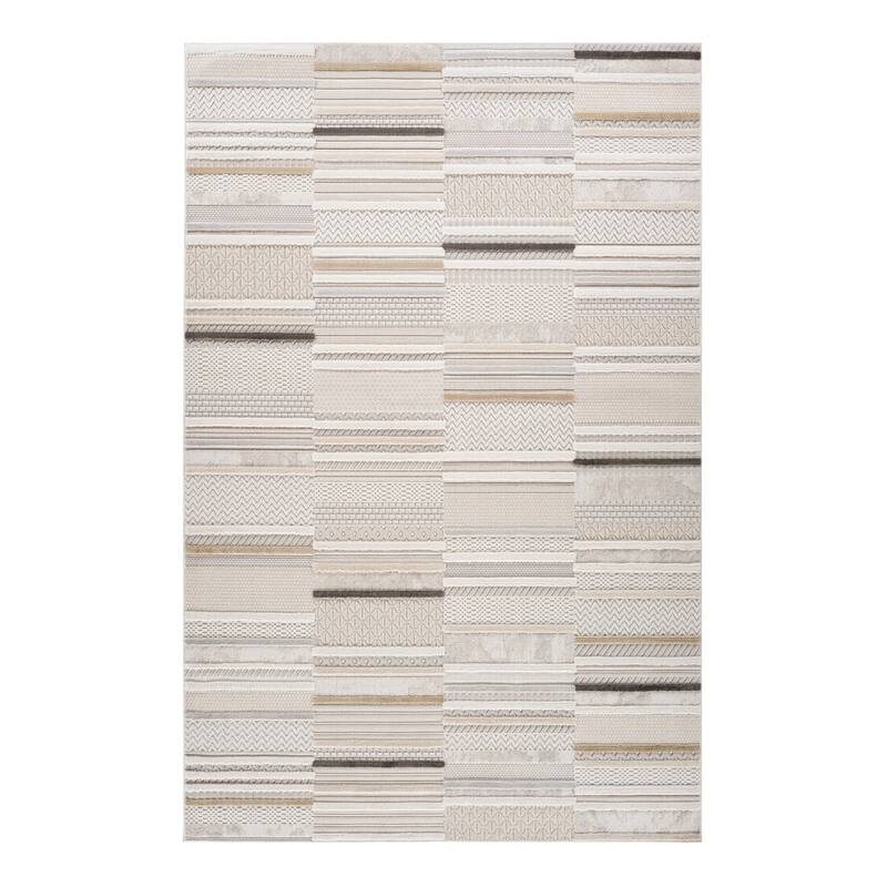 Bifo Distressed Abstract Modern Stain Resistant Woven Area Rug By HomeRoots
