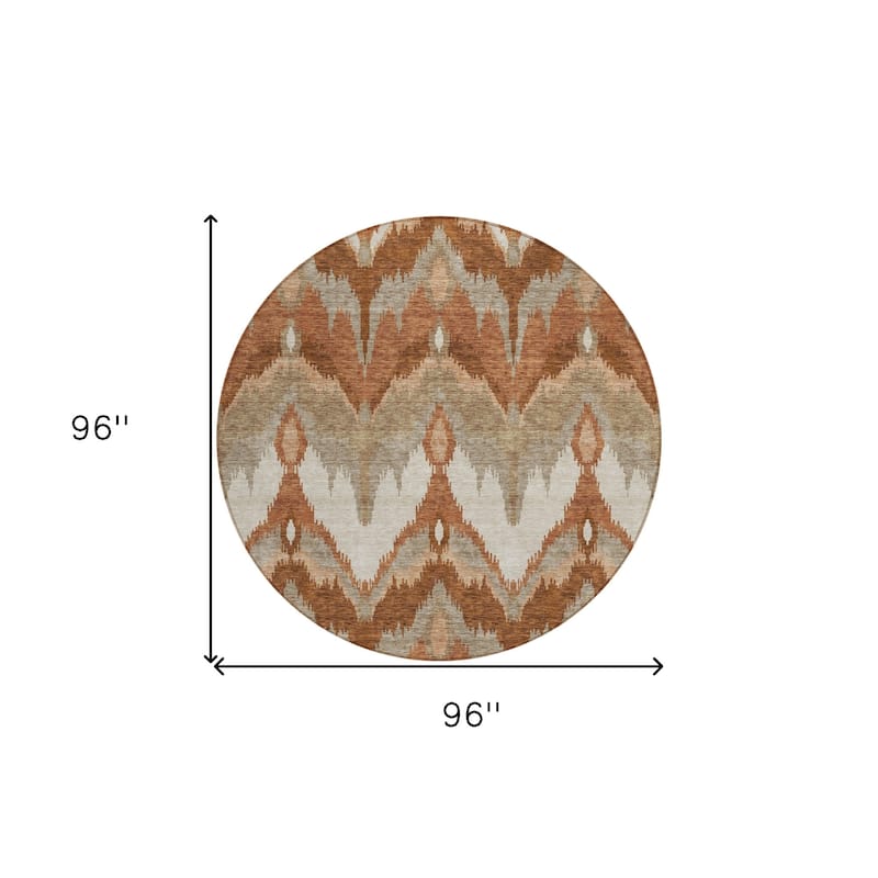 HomeRoots Ikat Transitional Rectangle Outdoor Rug