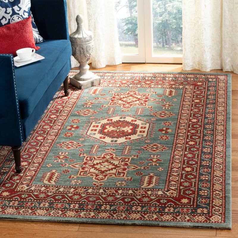 SAFAVIEH Mahal Oneida Traditional Oriental Rug - 4' x 5'7" - Turquoise/Cream