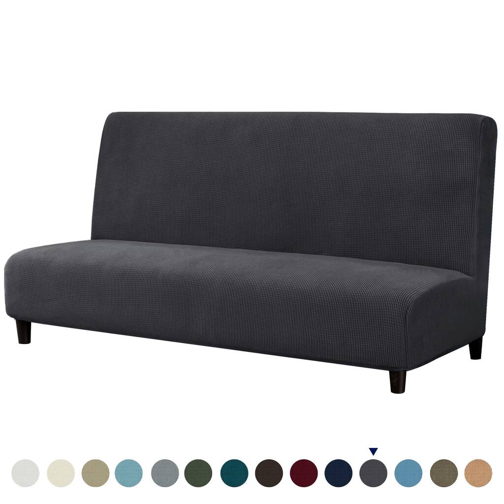 Subrtex Stretch Armless Sofa Cover Washable Sofa Bed Slipcover