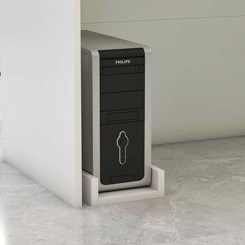 Timechee Reception Desk L-Shaped Counter Shelves Drawers Reception Table