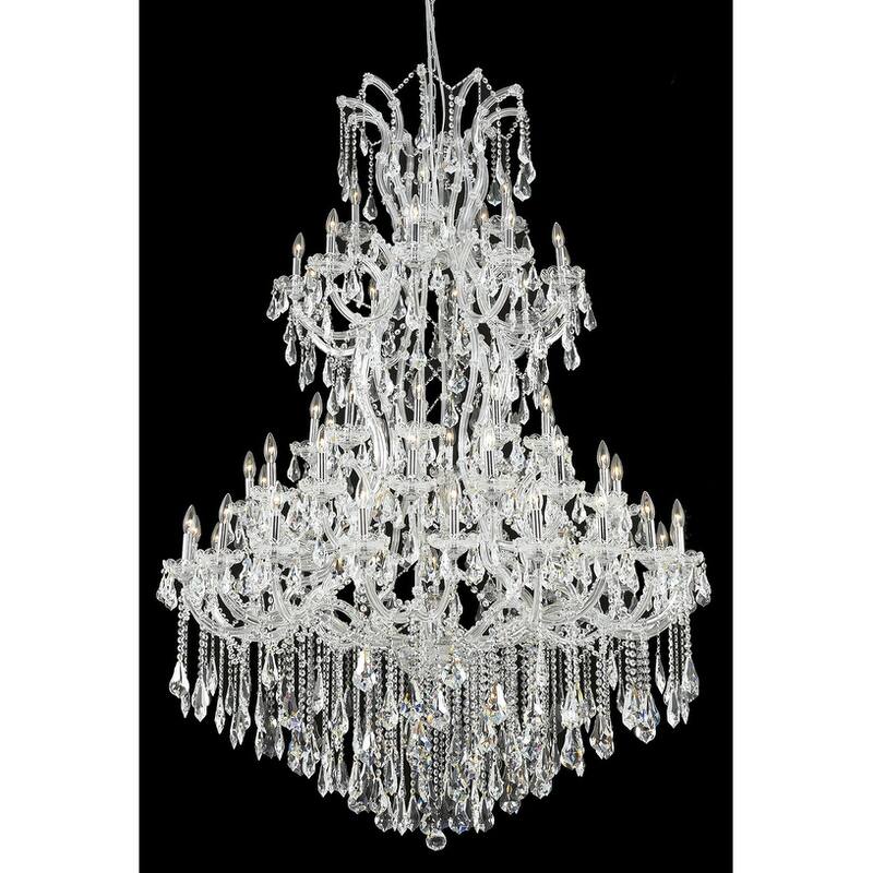 Fleur Illumination 61 light Chrome Chandelier - Chrome/royal cut crystals