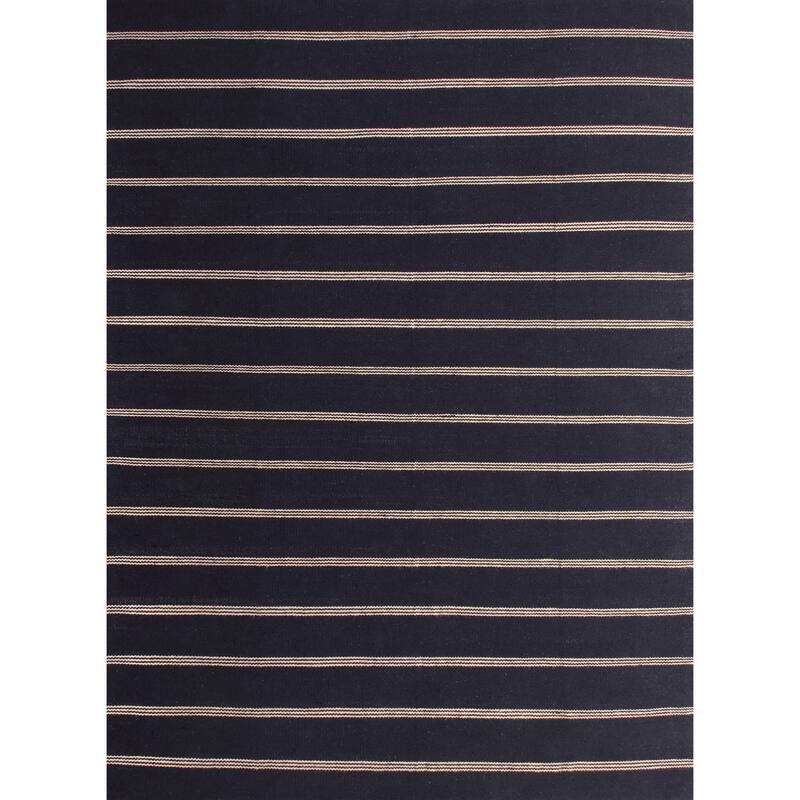 Sevita Striped Jute Area Rug - 5' x 7'9" - Black/Tan