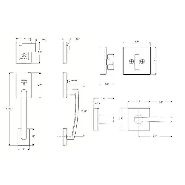 Baldwin Spyglass Single Cylinder Keyed Entry Handleset from the Bed
