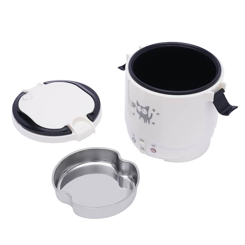 Mini 1L Electric Lunch Box Rice Cooker Steamer Car Cooker 12V - Bed