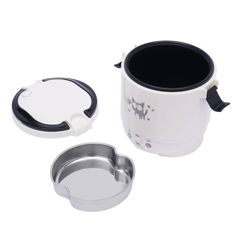 Mini 1L Electric Lunch Box Rice Cooker Steamer Car Cooker 12V - Bed