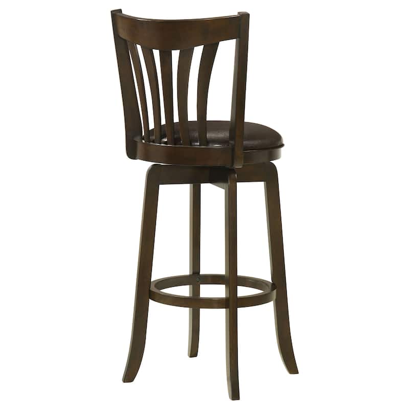 Lambert Transitional Wood Swivel Chair Dark Cherry