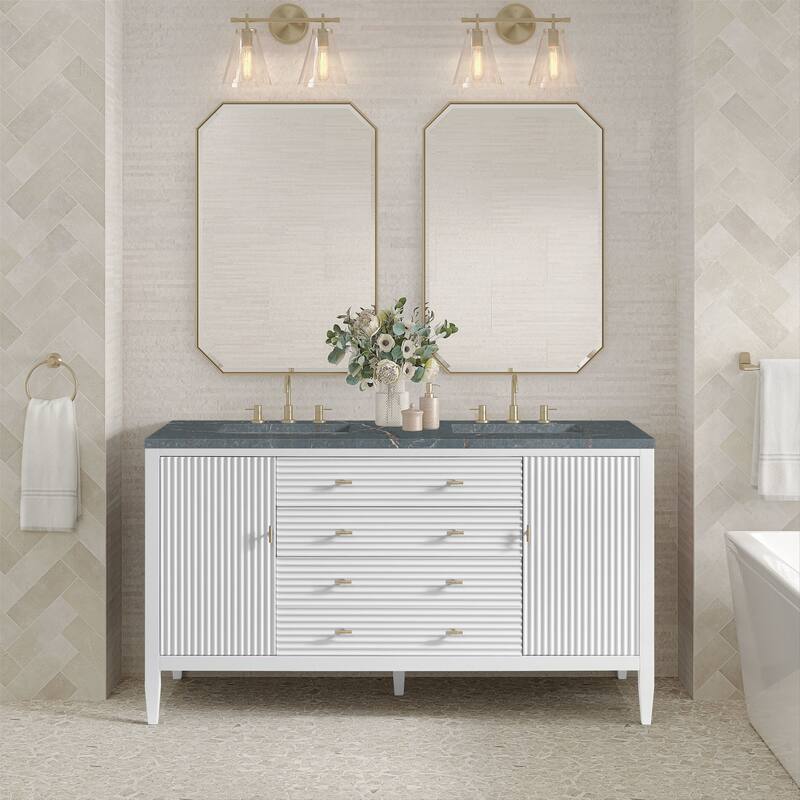 James Martin Vanities 485-V60D-FPBL Myrrin 60" Free Standing Double
