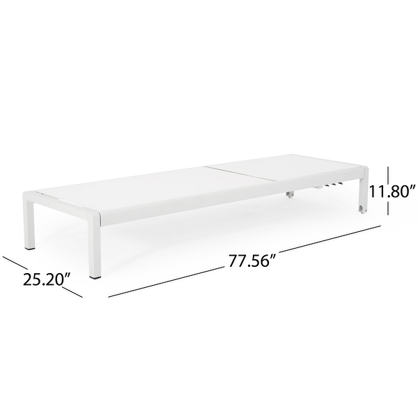 Cape Coral Outdoor Aluminum Chaise Lounge Set of 2 by