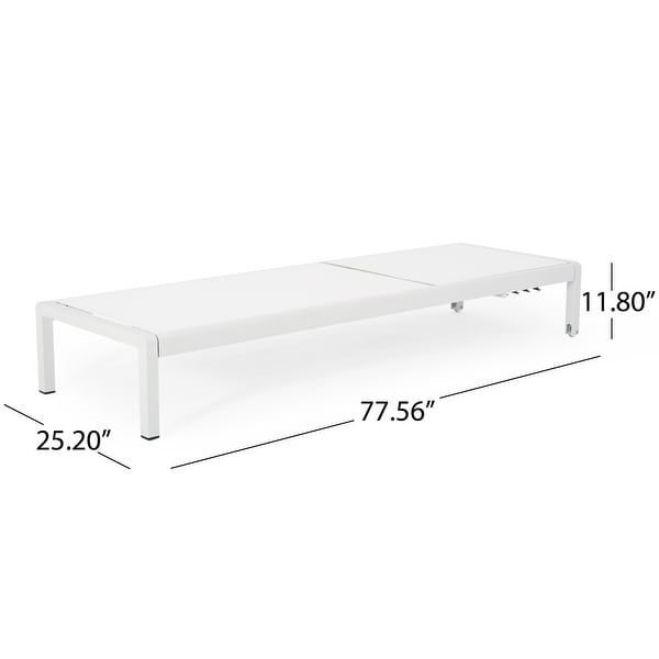 Cape Coral Outdoor Aluminum Chaise Lounge Set of 2 by