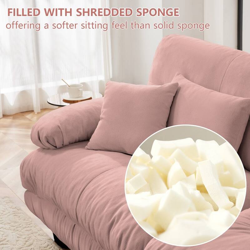Modern Chenille U-shaped Modular Free Combination Sectional Sofa with 2 Ottomans