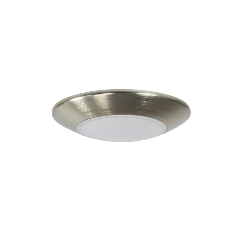 Nora Lighting Opal 6" Wide LED Retrofit Flush Mount Bowl Ceiling - Natural Metal