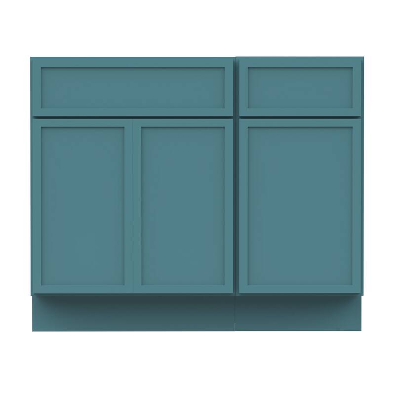 Vanity Art 39" Oak Freestanding Bathroom Vanity Cabinet without Top - Green