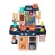 preview thumbnail 3 of 9, Kids Kitchen Playset 42 PCS Toy Accessories Set, Kitchen Toy Cookware w/ Real Sounds and Light for Kids, Blue