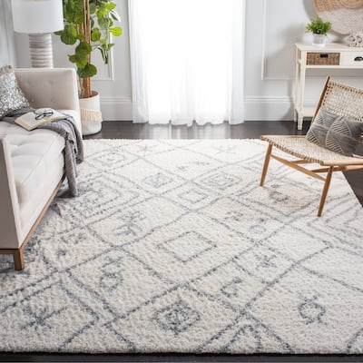SAFAVIEH Parma Shag Mahalie Trellis 1.2-inch Thick Rug