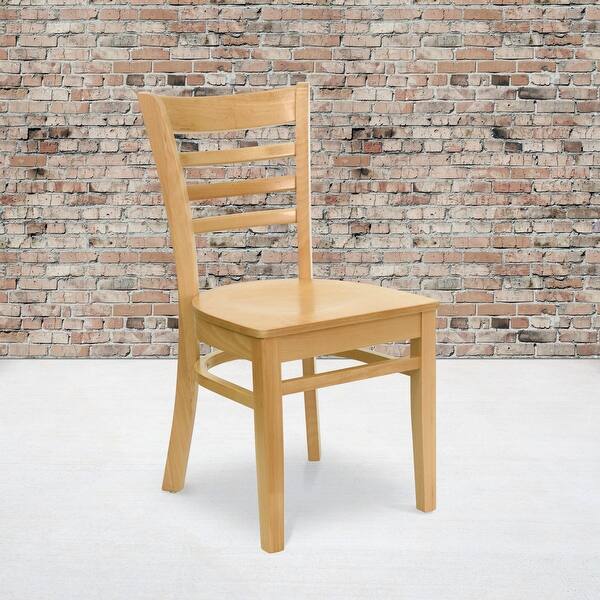 Shop 2 Pack Hercules Series Finished Vertical Slat Back Wooden Restaurant Chair On Sale Overstock 26263168