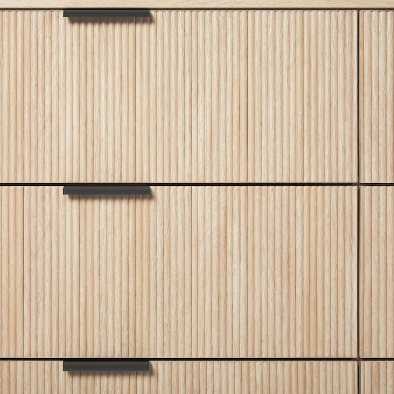 Walker Edison Six Drawer Chest with Reeded Drawer Fronts