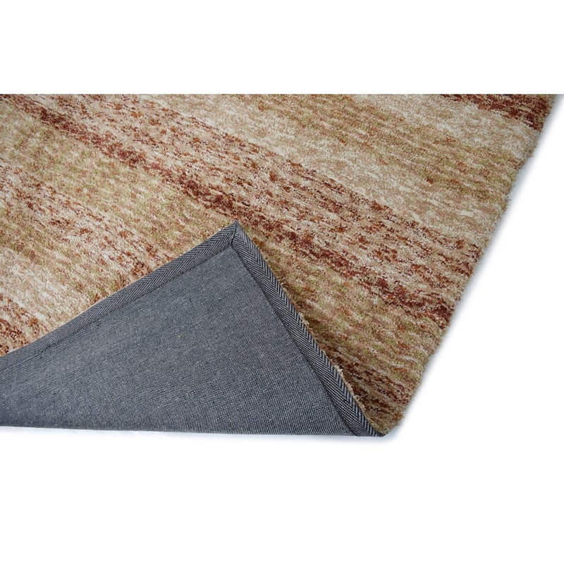 Addison Sanibel Striped Grey Shag Area Rug