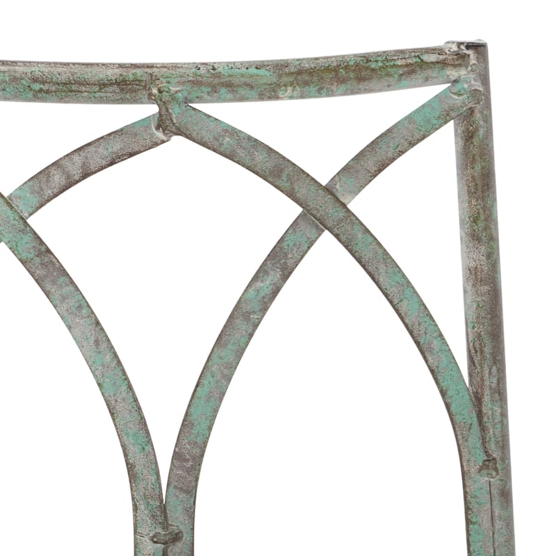 SAFAVIEH Nya Victorian Wrought Iron 50-inch Outdoor Tree Bench - 50 In. W x 24 In. D x 31 In. H - 50"W x 24"D x 31"H