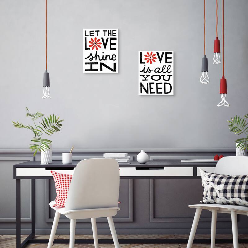 Inspiration Love I Red Flower, Inspiration Love II Red Flower Canvas Art Prints