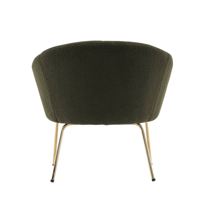 Porthos Home Iana Accent Chair, Fabric Bucket Seat, Gold Chrome Legs