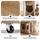 preview thumbnail 15 of 13, Modern Cat End Table with Scratching Posts, Hidden Cat House Furniture with Wheels for Indoor Cats