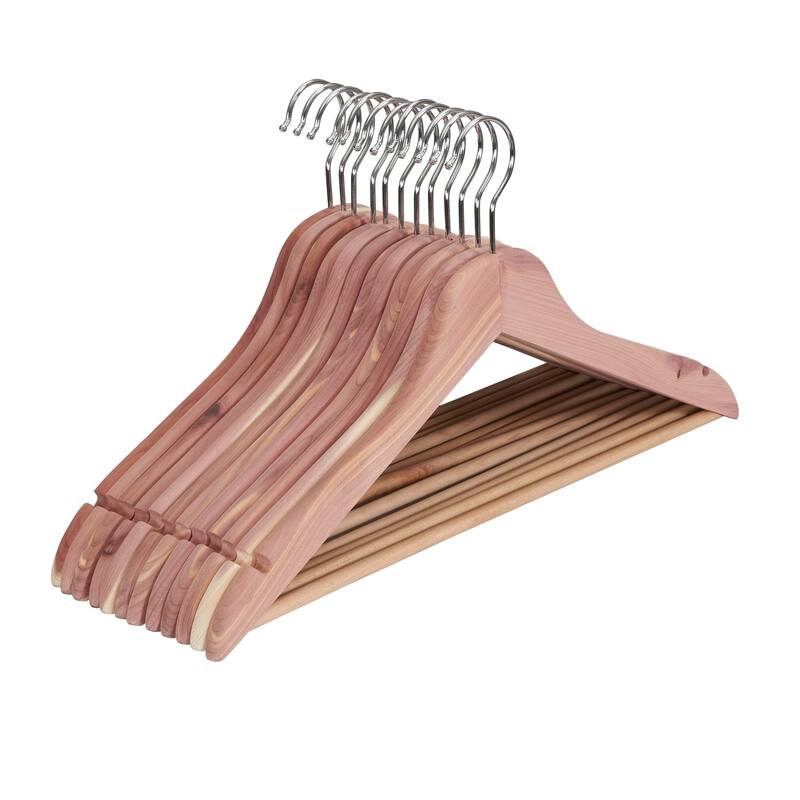 Household Essentials Cedar Garment Thin Hanger, Pack of 12