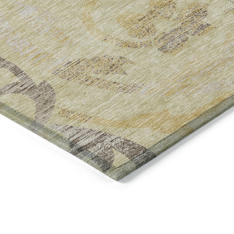 HomeRoots Floral Transitional Rectangle Outdoor Rug