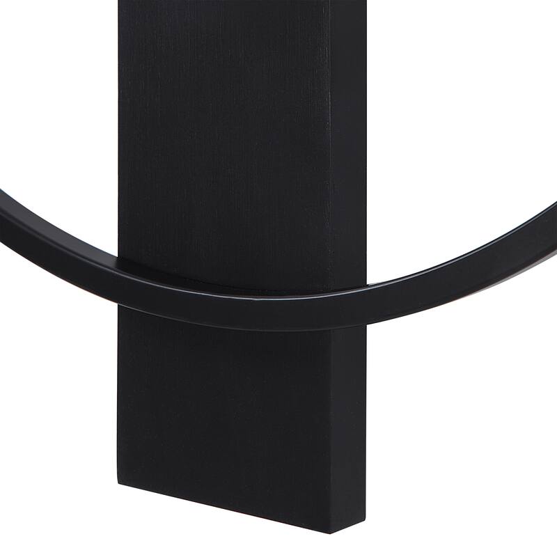 Renwil Romane Indoor Iron Wall Clock, Matte Black