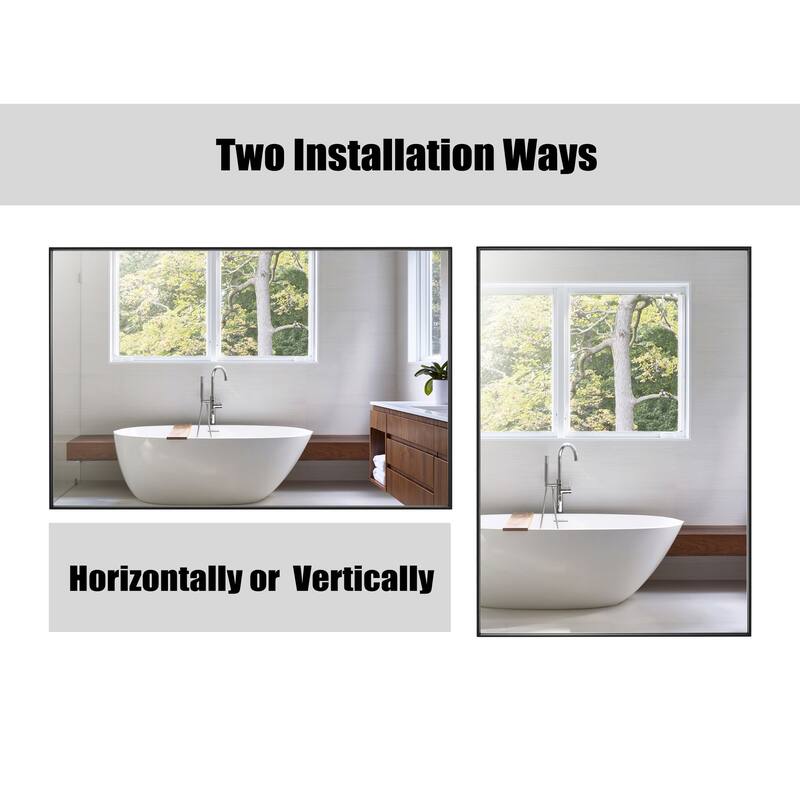 Rectangle Aluminum Framed Wall Mirror Bathroom Vanity Mirror
