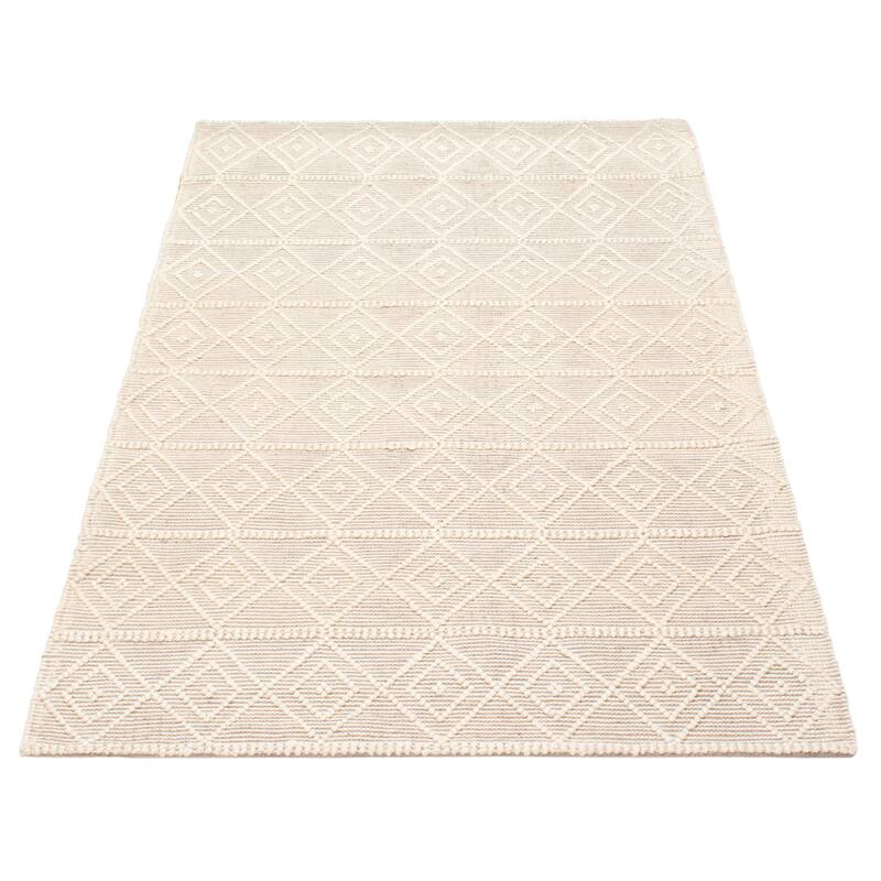 ECARPETGALLERY Braid weave Sienna Cream Wool Rug - 5'0 x 8'0